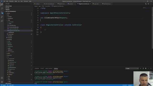 Vue js SPA Laravel Authentication, Vue SPA save user and login user - laravel смотреть онлайн