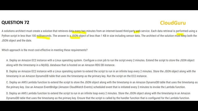 Part18 - NEW AWS Solution Architect Associate NEW & LATEST Real Certification Questions смотреть онлайн