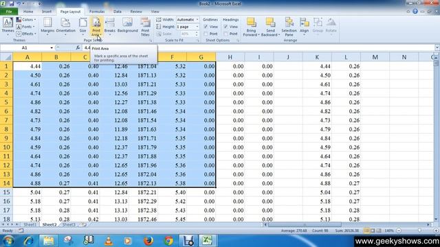 Microsoft Office Excel 2010 Define a Print Area смотреть онлайн