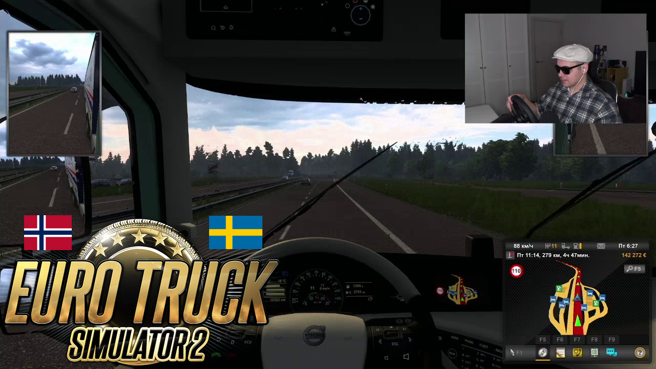 Едем из НОРВЕГИИ в ШВЕЦИЮ в EUROTRUCK SIMULATOR 2! Запись стрима 01.05.2024