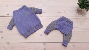 Бомбер для собак спицами ч.2