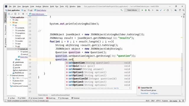 #52. Loading Sample Data Of Quizzes | JavaFX Application | Hindi смотреть онлайн