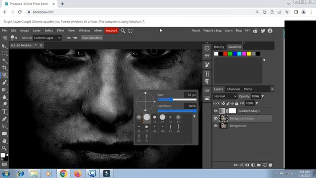 Retouching skin without losing texture II Skin Softening II Photopea Tutorial HDR 4k смотреть онлайн
