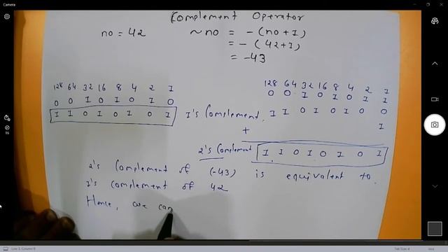 Java - Bitwise Complement Operator with Example of Subtraction of two nos without using minus sign смотреть онлайн