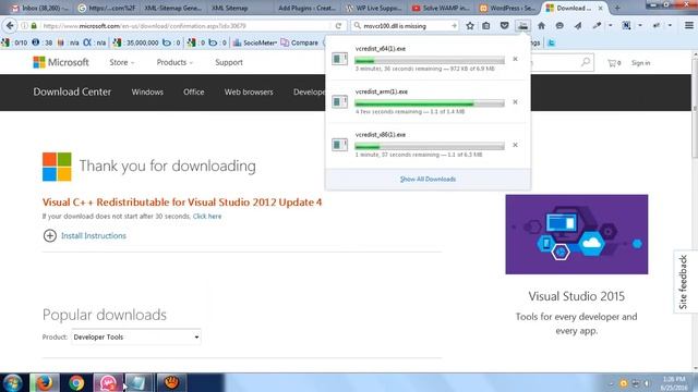 Fix WAMP installation error (php-win.exe -system error | MSVCR100.dll is missing) смотреть онлайн