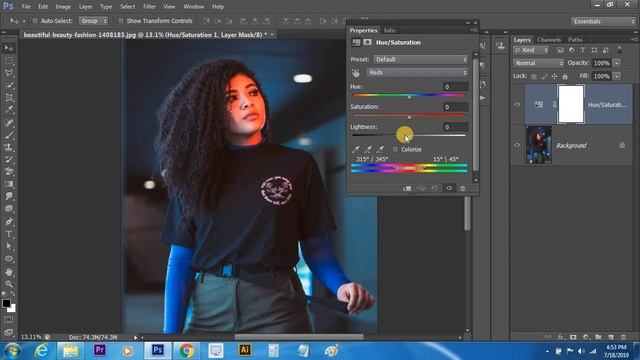 Photo Editing in Photoshop| Remove Red Color From the Image in Photoshop in Hindi смотреть онлайн