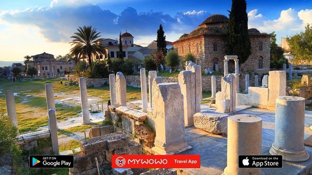 Агора – История – Афины – Аудиогид – MyWoWo Travel App смотреть онлайн