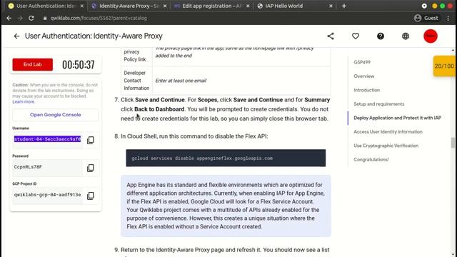 User Authentication: Identity-Aware Proxy | Security & Identity Fundamentals | QwikLabs - [GSP499 смотреть онлайн