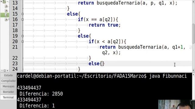 Clase 13-2 Fundamentos de algoritmos (FADA): Ejercicio Divide y vencerás búsqueda ternaria смотреть онлайн