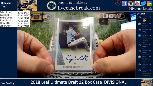2018 Leaf Ultimate Draft Baseball 12 Box Case Break DIVISIONAL 1 16 19 смотреть онлайн