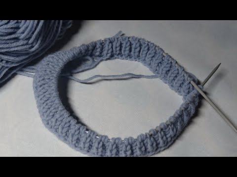 ПАТЕНТНАЯ резинка при круговом вязании | Видеоурок
