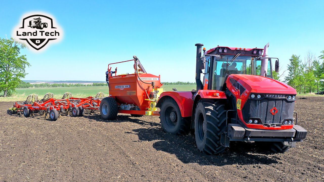 Трактор Кировец К-739М и новый посевной комплекс Agrator КЗС-8500 от Агромастер смотреть онлайн