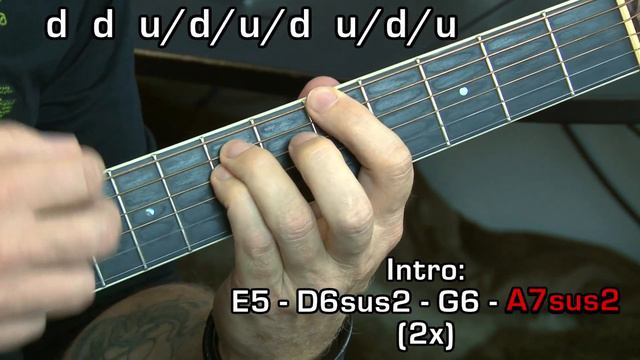 Outside Staind Aaron Lewis EZ acoustic guitar song lesson No barre chords смотреть онлайн