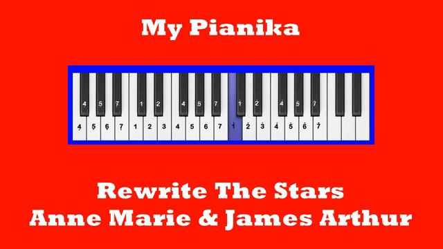 Rewrite The Stars - Anne Marie & James Arthur | Pianika Notes смотреть онлайн