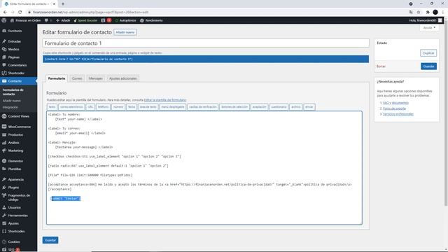 Cómo Crear un FORMULARIO de CONTACTO en Wordpress! ? смотреть онлайн