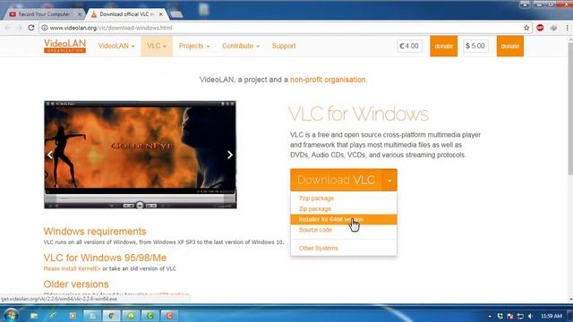 VLC for Windows 64bit download Free смотреть онлайн