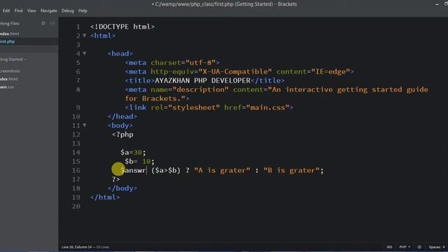 Php tutorials in hindi - 19 - ternary operator in php смотреть онлайн