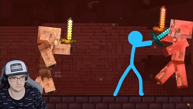 Animation vs. Minecraft ► ВОЙНА ПИГЛИНОВ - Ep 20 (Анимация против Майнкрафта) Piglin War | Реакция смотреть онлайн