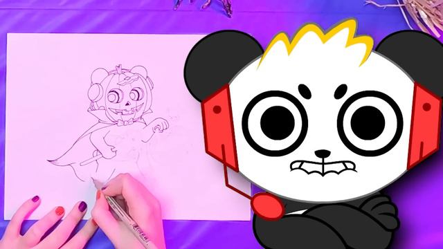 Learn how to draw Halloween Characters with Ryan's World смотреть онлайн