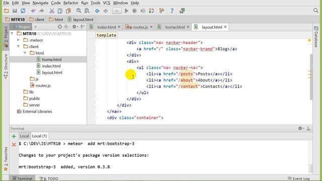MeteorJS part3 - iron router смотреть онлайн