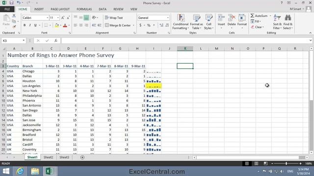 4-21: Apply a Date Axis Type to an Excel Sparkline group смотреть онлайн