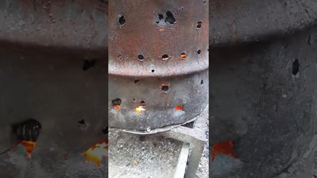 Простой нагрев воды в каркасном бассейне дровами.(2) смотреть онлайн