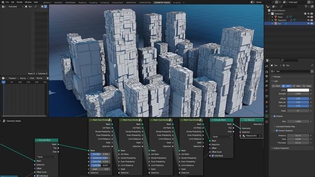 Blender Geometry Nodes Mesh Face Divivder смотреть онлайн
