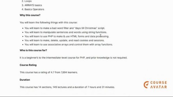 Top 7 Best PHP Courses Online (Free + Paid) | CourseAvatar