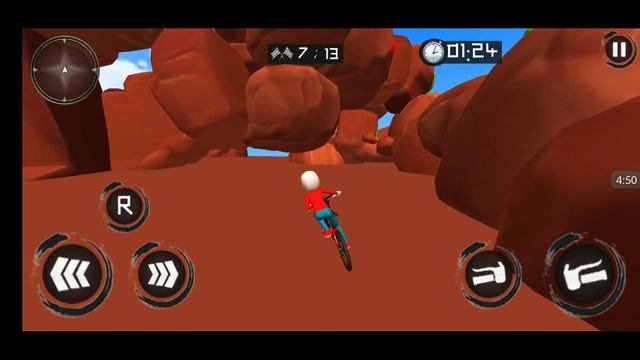 Uphill Stickman BMX Bicycle Stunts - by Sienta Game Studios | Android Gameplay | смотреть онлайн