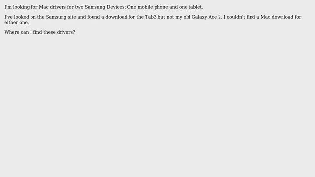 Macbook Drivers For Samsung Devices