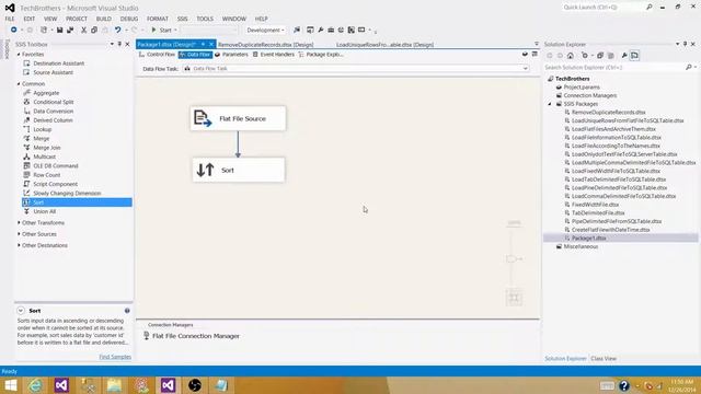 SSIS Tutorial Part 40-How to use Sort Transformation to Remove Duplicate Records in SSIS Package смотреть онлайн