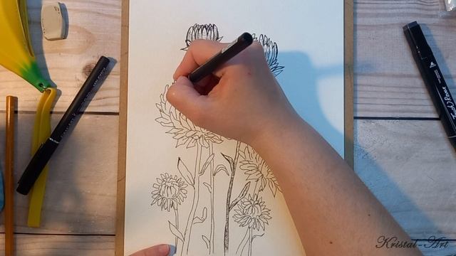 Рисую дешевыми материалами мамины астры. Графика. Рисую цветы #artist #flowers #drawing #art смотреть онлайн