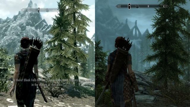 Skyrim PS3 vs PS4+Mods: Comparison смотреть онлайн