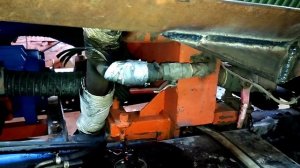 Подогрев бочки ассенизатора от выхлопных газов.