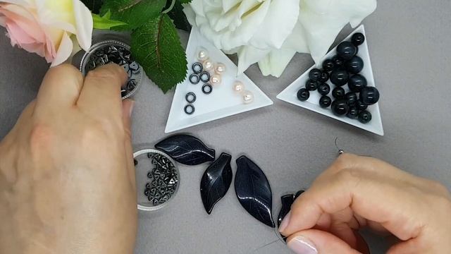 Колье с Жемчугом и Авантюрином. Necklace with pearls. Handmade. Pearls necklace designs. смотреть онлайн