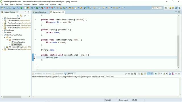 Static Interface Methods Practical Example Java 8 Video смотреть онлайн