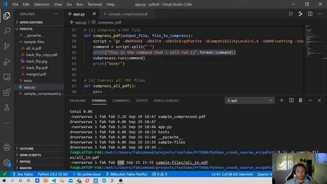 Compress PDF files | Python 3 crash course | Final project - PDF utility #3 смотреть онлайн
