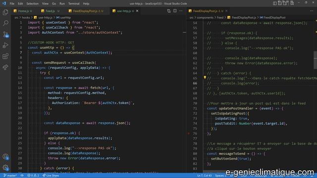 JavaScript533-React.js-Custom Hook HTTP-requête GET-Remplacer l'ancienne requête par un custom hook смотреть онлайн