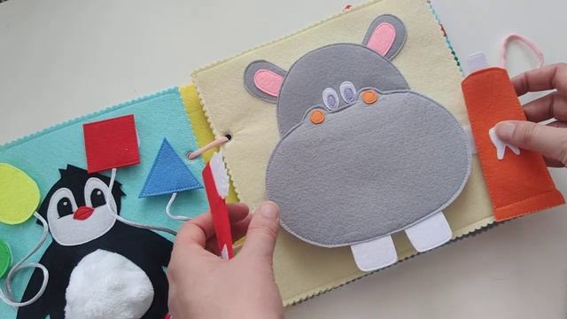 Развивающая мягкая книжка из фетра на заказ. Felt Quiet book 6m+ смотреть онлайн