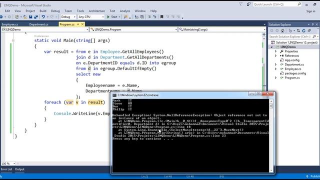 Left Outer Join in LINQ in arabic смотреть онлайн
