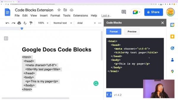 Code Blocks in Google Docs - Coding Notes