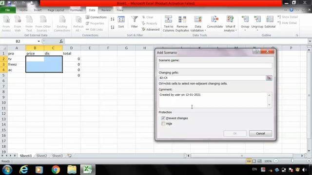 Scenario Manager Use In MS Excel смотреть онлайн