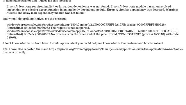 netgen.exe - Application error : the application was not able to start correctly 0xc000007b смотреть онлайн