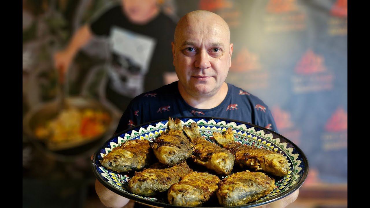 Рецепт жареного карася с икрой и брусникой. смотреть онлайн