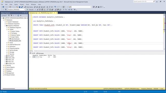 How To Insert Data In Table In SQL Server - inserting Data In SQL Table -SQL Part-8 ( Hindi / Urdu смотреть онлайн