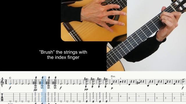 Danse Macabre (C. Saint-Saëns), arrangement for guitar, tutorial with sheet and Tab смотреть онлайн