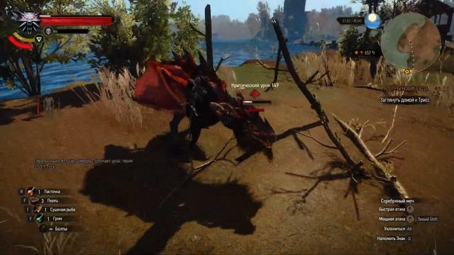 Ведьмак 3 Баг с виверной. смотреть онлайн