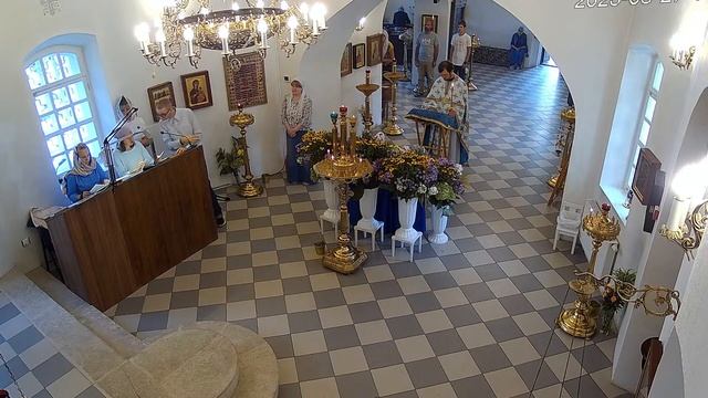 Успение Пресвятой Богородицы. Всенощное бдение с чином погребения плащаницы смотреть онлайн