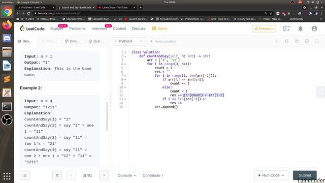 38 Count and Say LEETCODE | Thought Process | Python3 смотреть онлайн