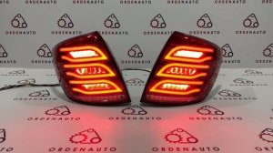 Задние мульти LED фонари фонари Гранта, Гранта FL в стиле AMG красные